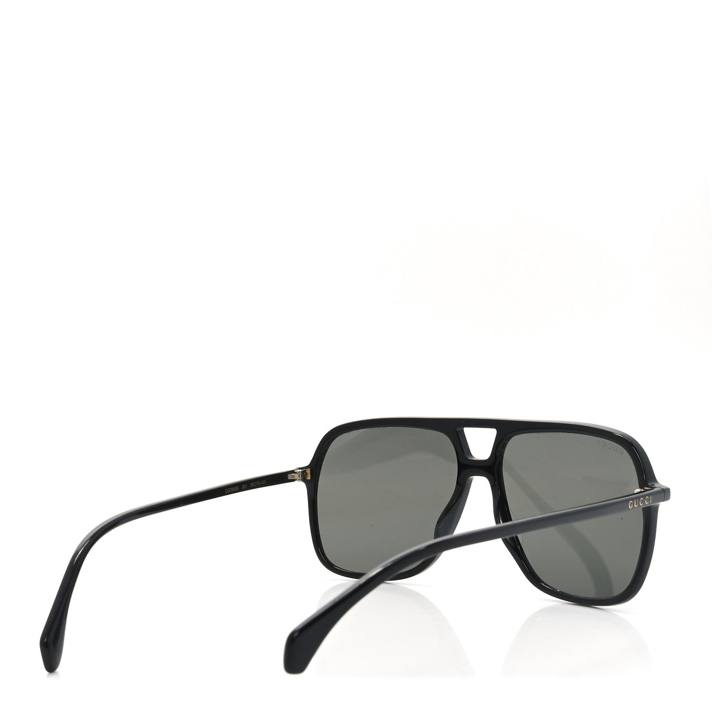 Acetate Brow Bar Aviator Sunglasses GG0545S Black