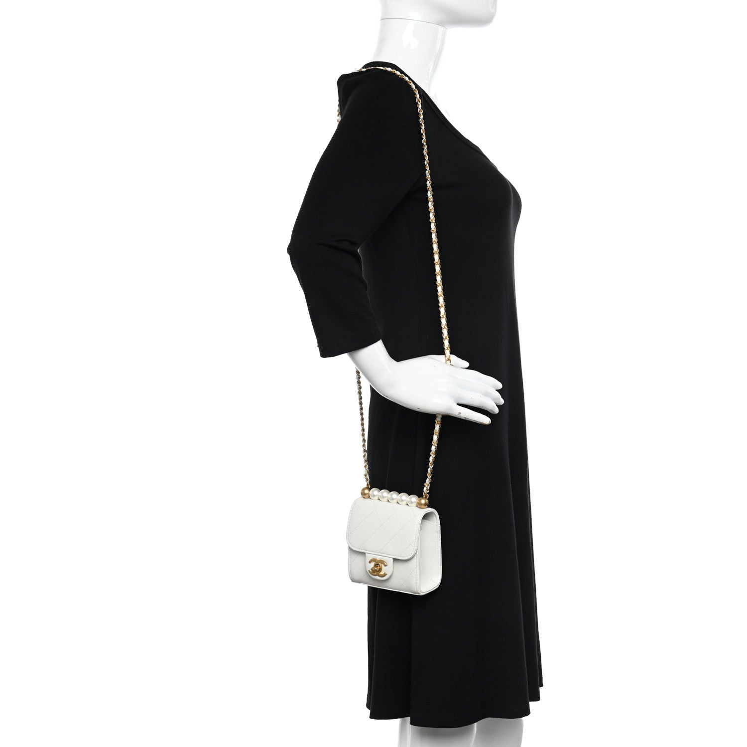 Chanel Lambskin Quilted Chic Pearls Flap White 2 of 10