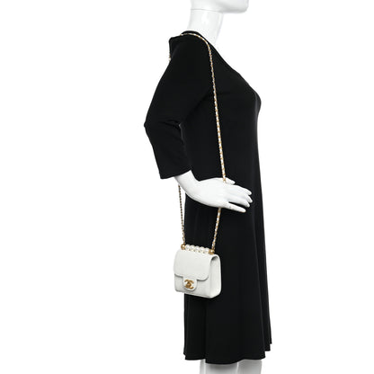Chanel Lambskin Quilted Chic Pearls Flap White 2 of 10