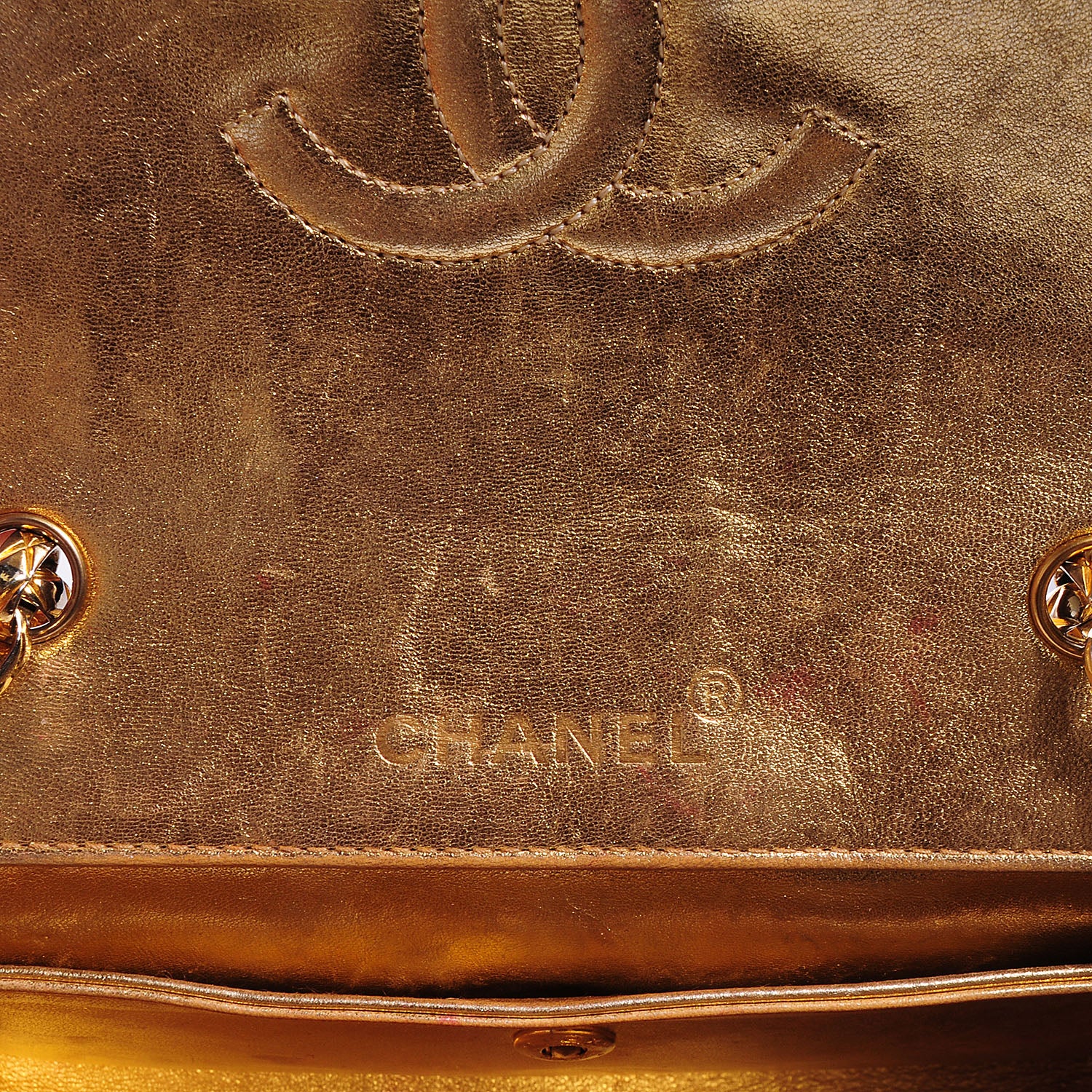 Chanel Lambskin Quilted Small Flap Gold 5 of 7