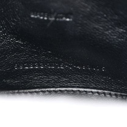 Balenciaga Metallic Shiny Calfskin Crocodile Embossed Hourglass Top Handle Bag XS Gunmetal 8 of 15