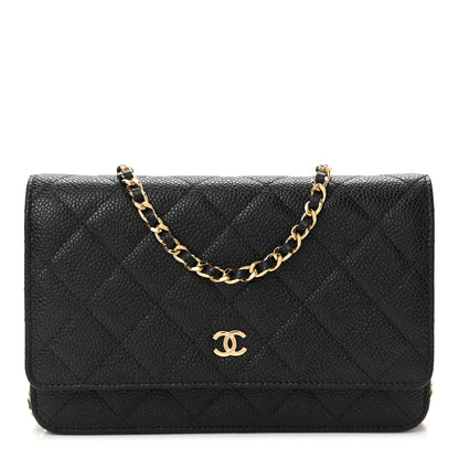 Chanel Caviar Quilted Wallet On Chain WOC Black 1 of 12