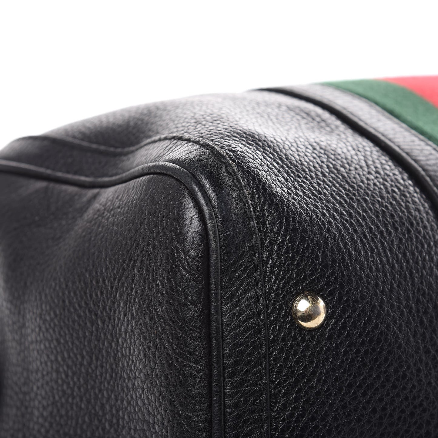 Calfskin Vintage Web Medium Boston Black