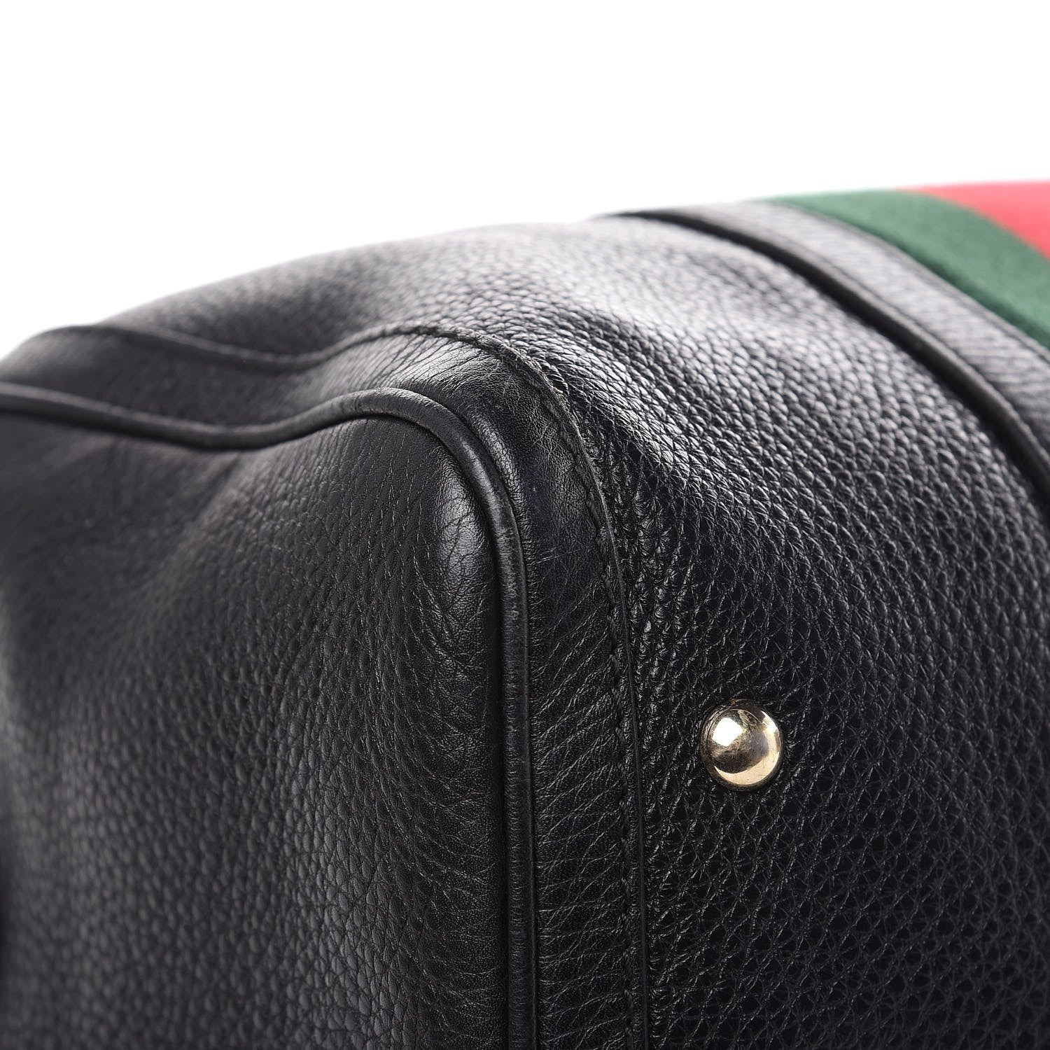 Gucci Calfskin Vintage Web Medium Boston Black 10 of 21