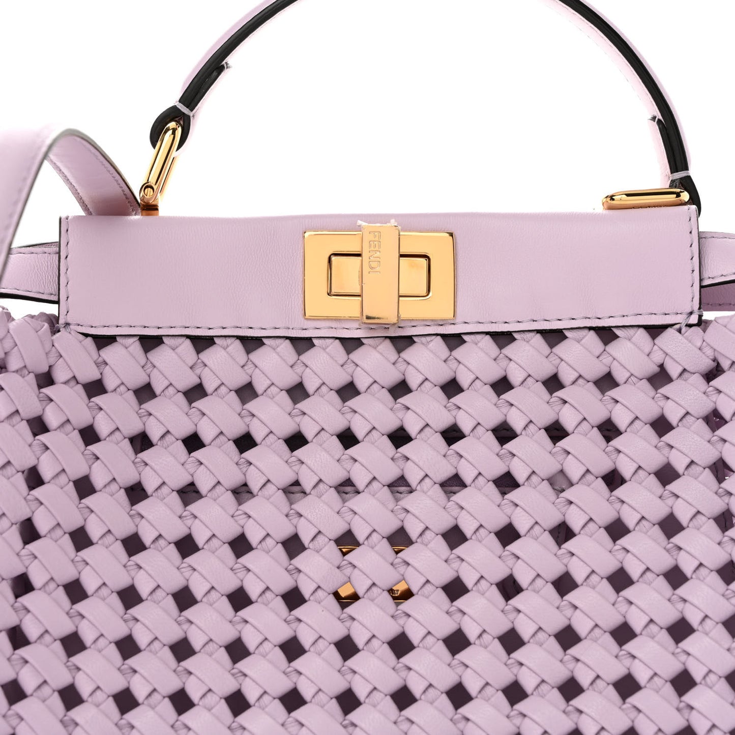 Nappa Intreccio Stacked Bar Mini Peekaboo Iconic Satchel Anemone
