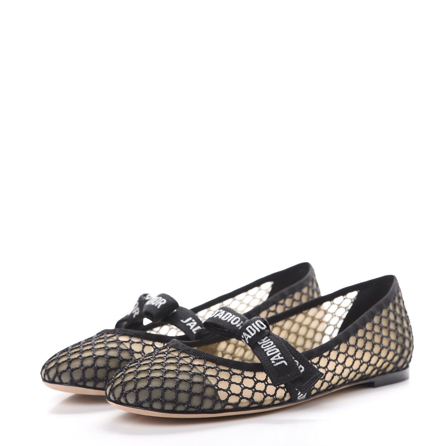 Christian Dior Resille Miss J'Adior Ballet Flat 39 Black 3 of 8