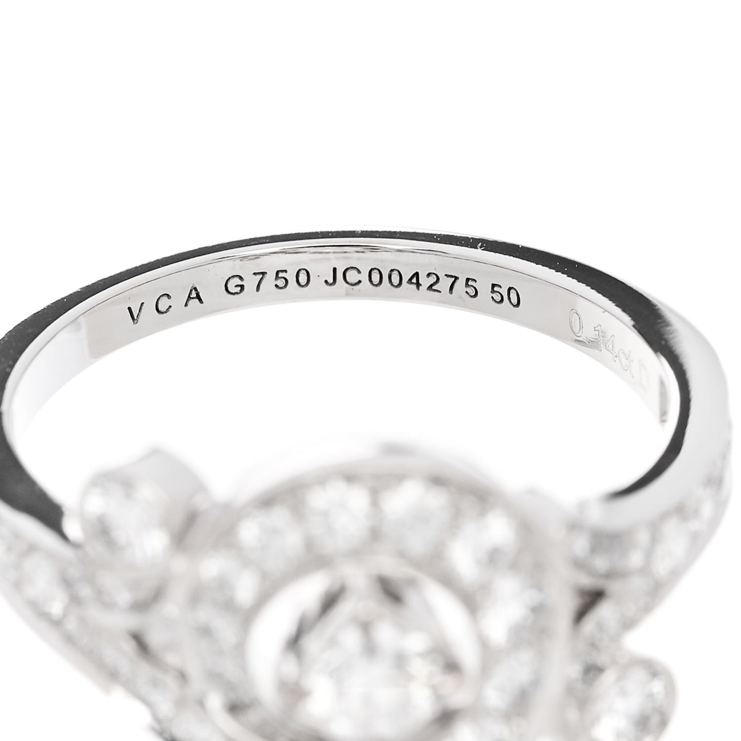 18K White Gold Diamond Nid du Paradis Ring 50 5.25