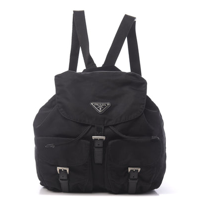 Prada Nylon Vela Medium Backpack Black 1 of 8