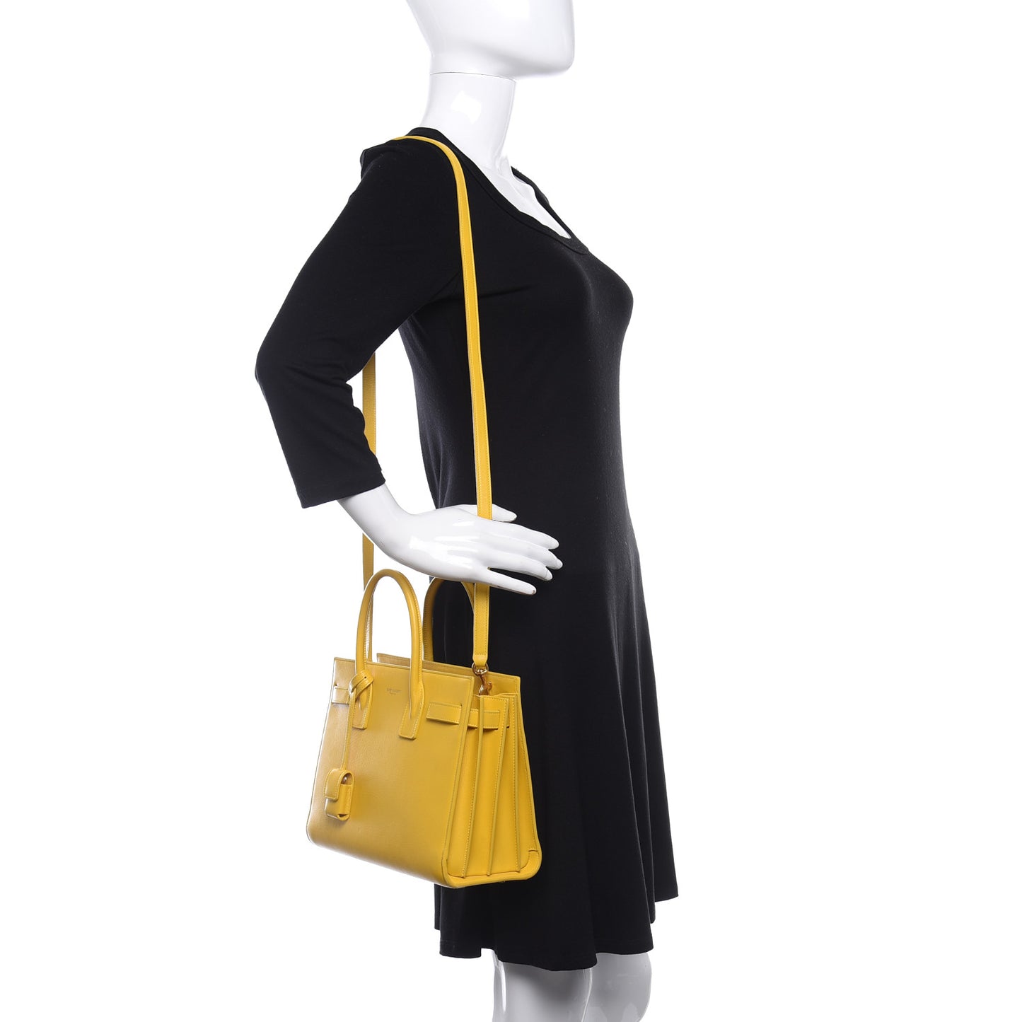 Grained Calfskin Baby Sac De Jour Yellow