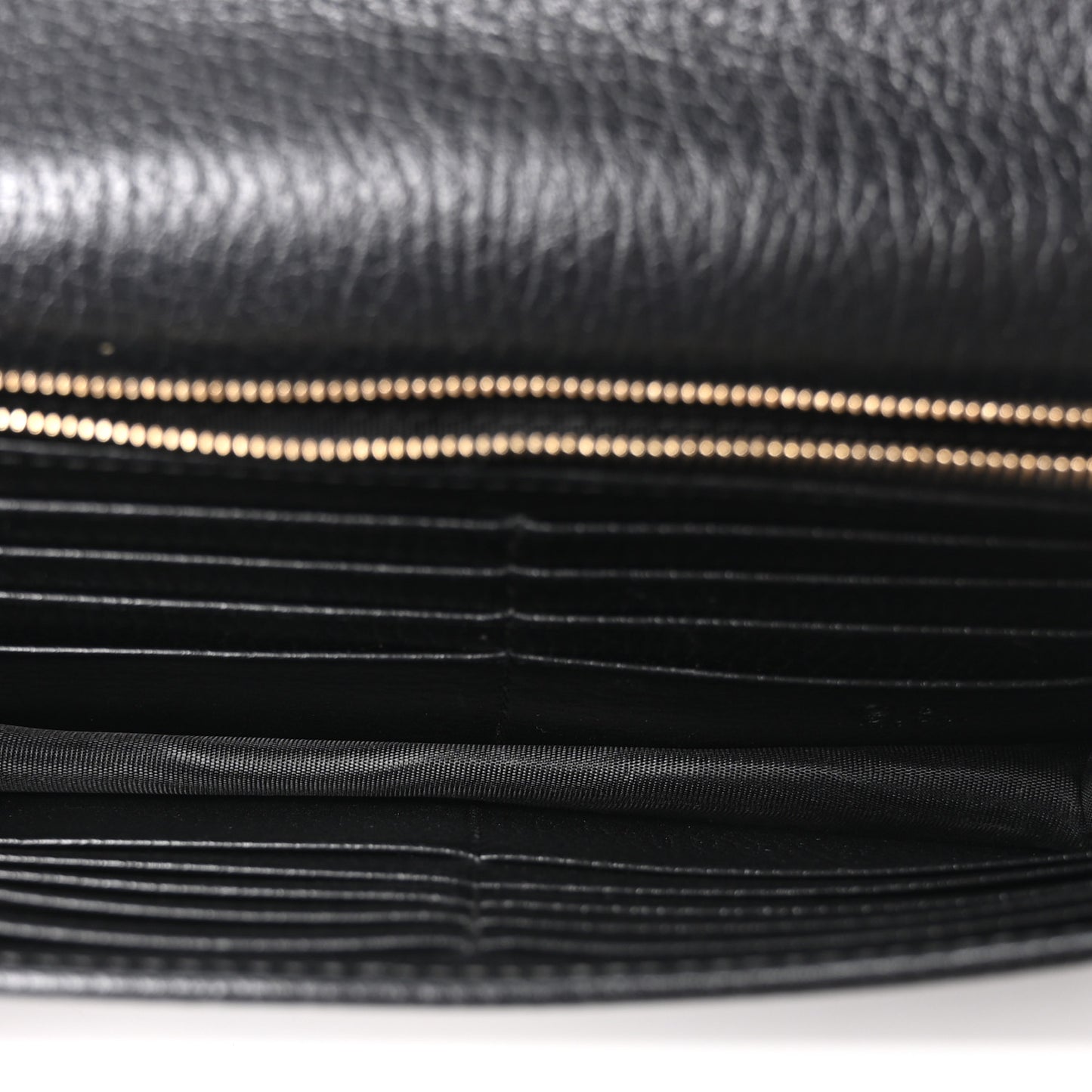 Dollar Calfskin Interlocking G Chain Wallet Black