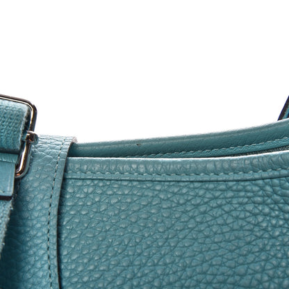 Hermes Taurillon Clemence Evelyne III PM Bleu Atoll 17 of 19