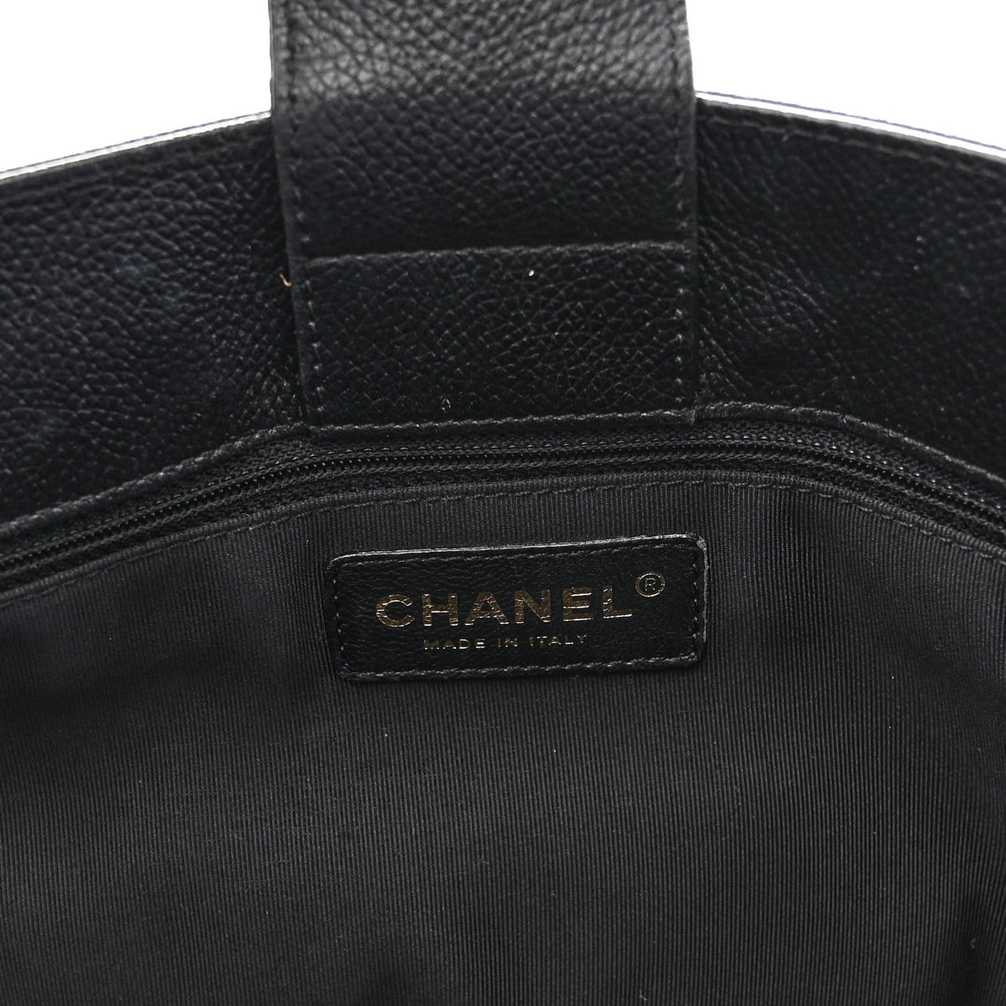 Calfskin Cerf Executive Shopper Tote Black