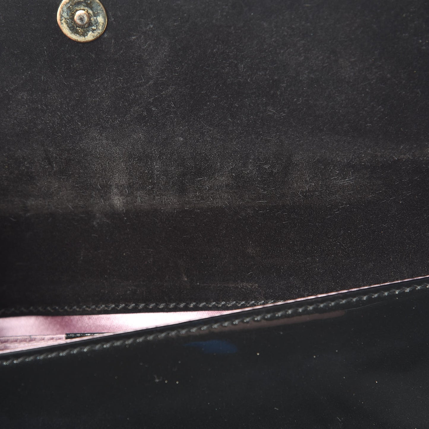 Patent Glitter Clutch Black