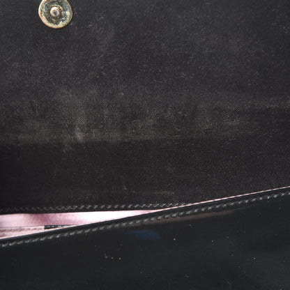 Gucci Patent Glitter Clutch Black 9 of 9