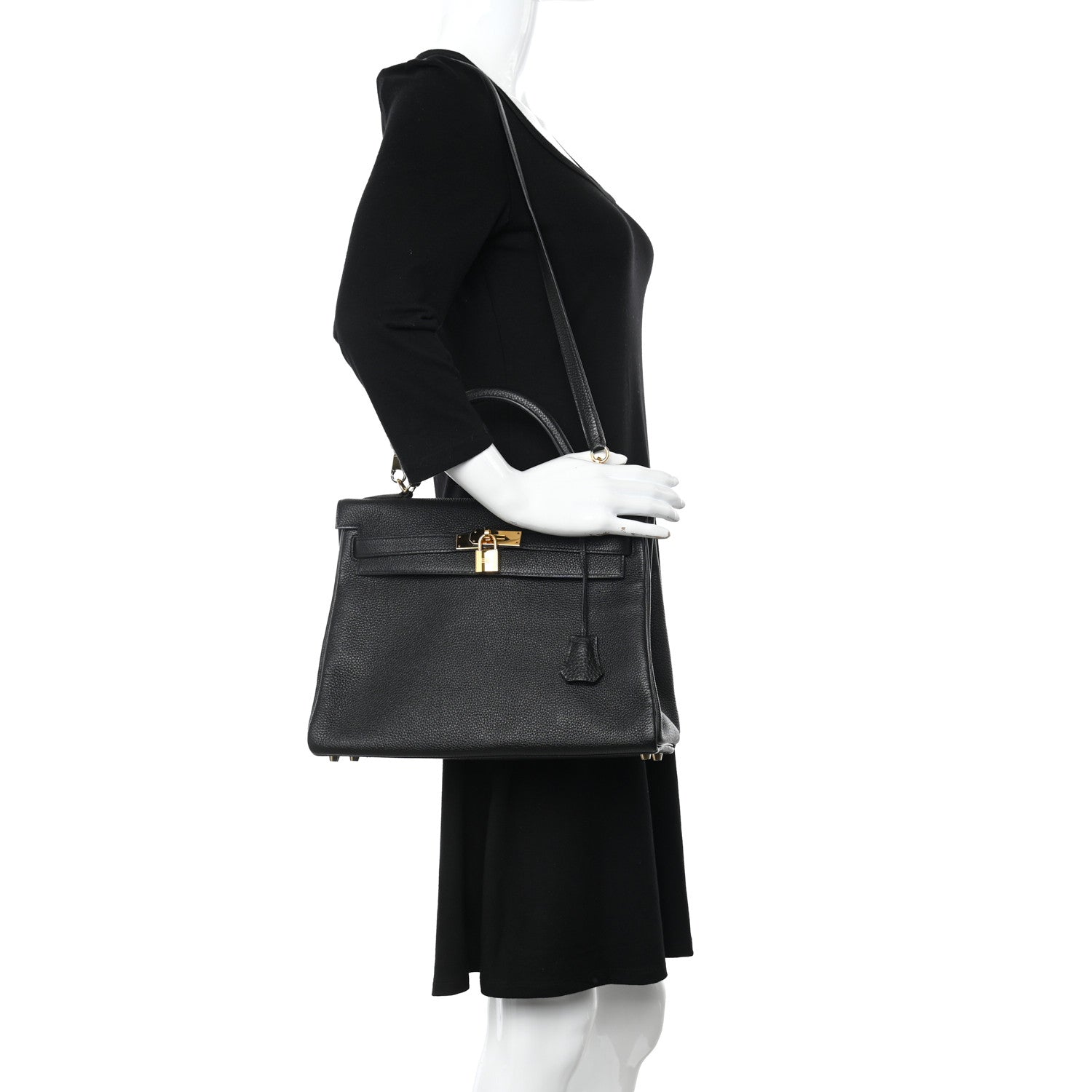 Hermes Togo Kelly Retourne 32 Black 2 of 13