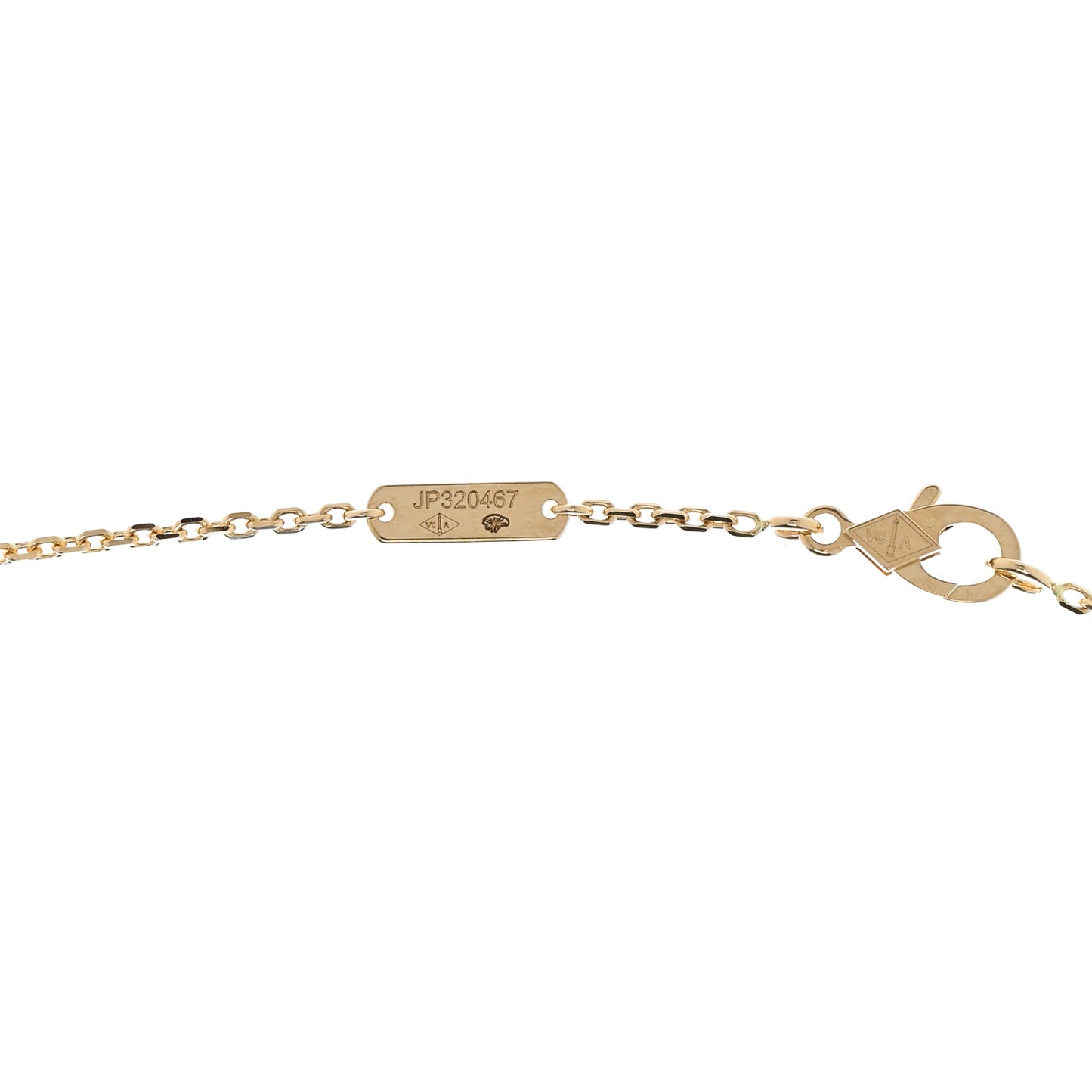 18K Yellow Gold Carnelian Vintage Alhambra Pendant Necklace