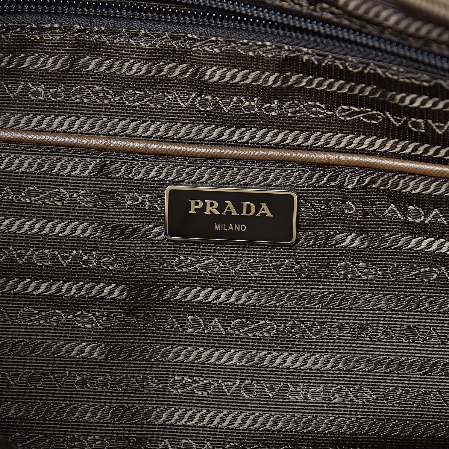 Prada Tessuto Nylon Saffiano Vela Tote Tobacco 6 of 11