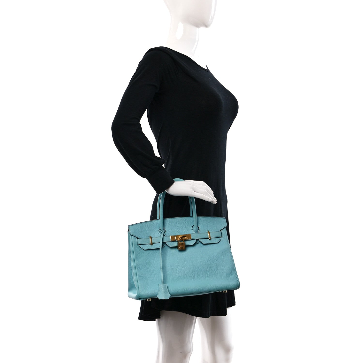 Hermes Epsom BIRKIN 30 Bleu Atoll 2 of 12