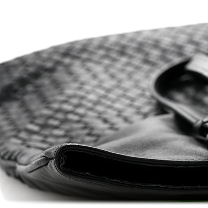 Bottega Veneta Nappa Intrecciato Flat Shoulder Bag Black 15 of 15