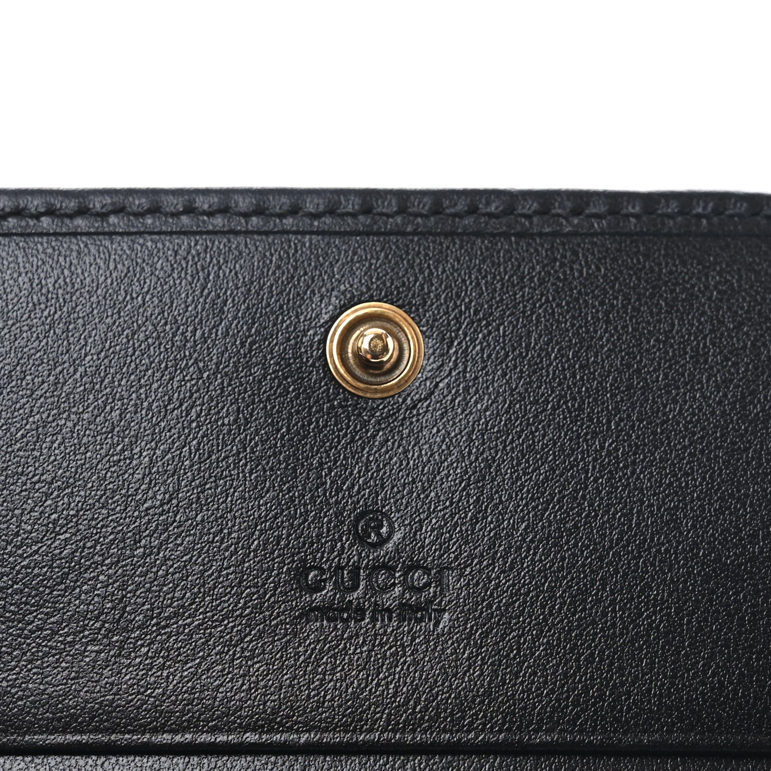 Gucci Calfskin Matelasse GG Marmont Card Case Wallet Black 7 of 9