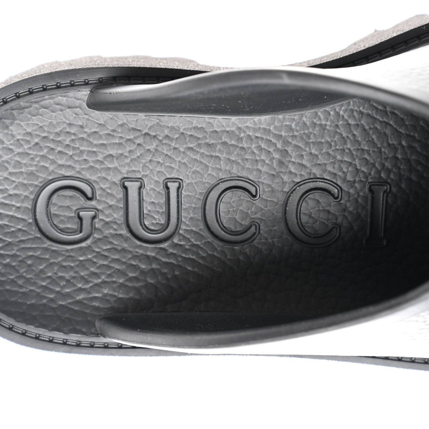 Gucci Rubber GG Monogram Perforated Elea Platform 55mm Lug Sole Sandals 38 Black 7 of 8