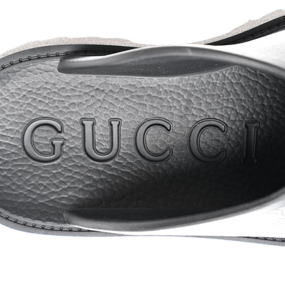 Gucci Rubber GG Monogram Perforated Elea Platform 55mm Lug Sole Sandals 38 Black 7 of 8