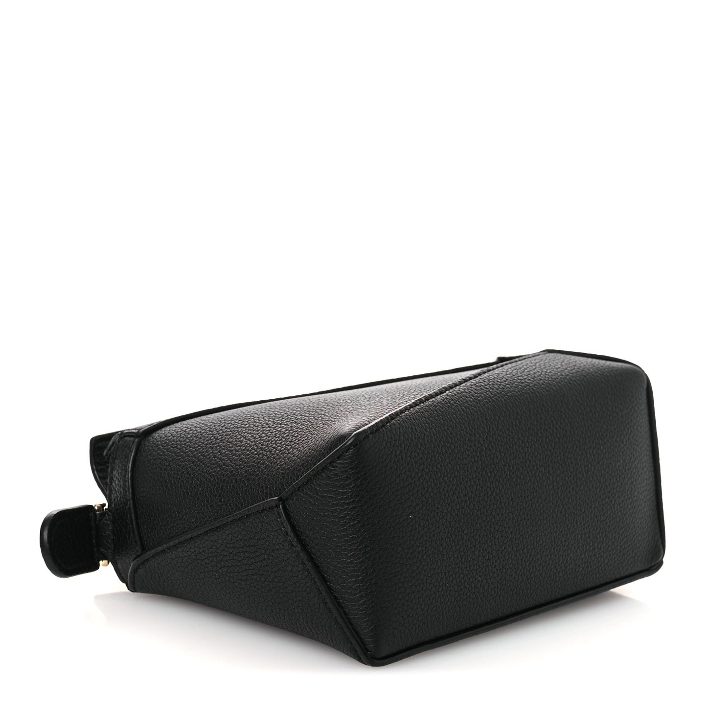 Soft Grained Calfskin Mini Puzzle Edge Bag Black