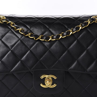 Chanel Lambskin Quilted Medium Double Flap Black 11 of 11