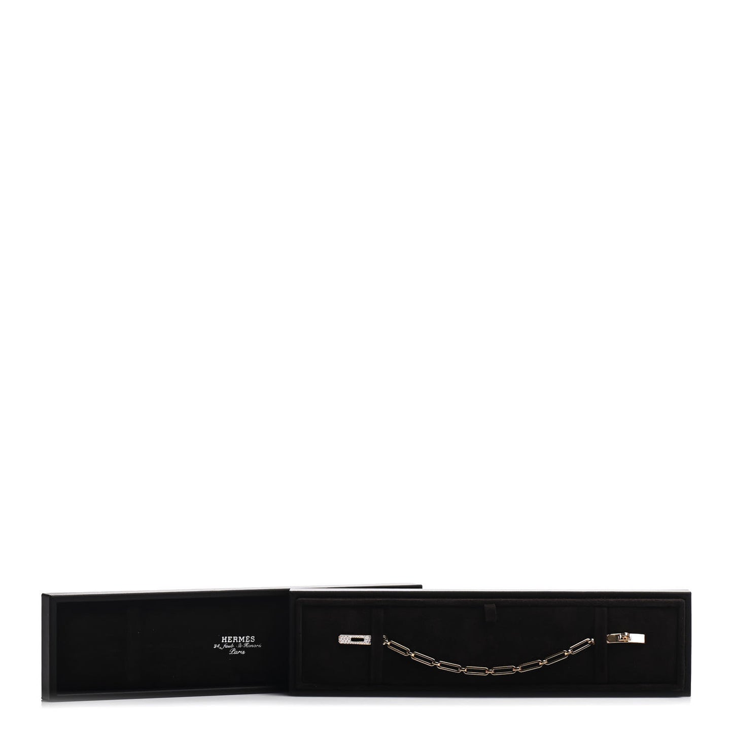 18K Yellow Gold Diamond Pave PM Kelly Chaine Bracelet SH