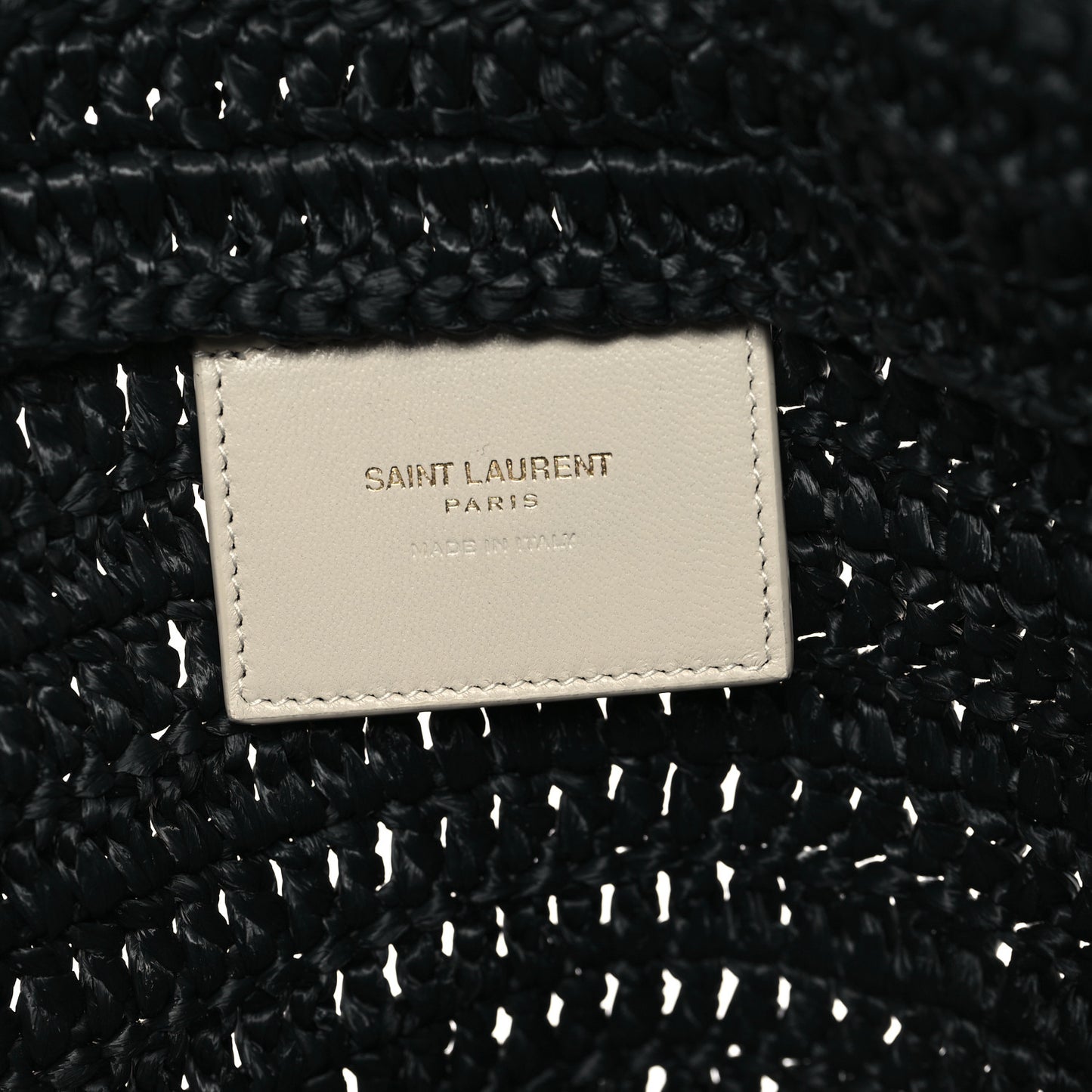 Raffia Rive Gauche Tote Black