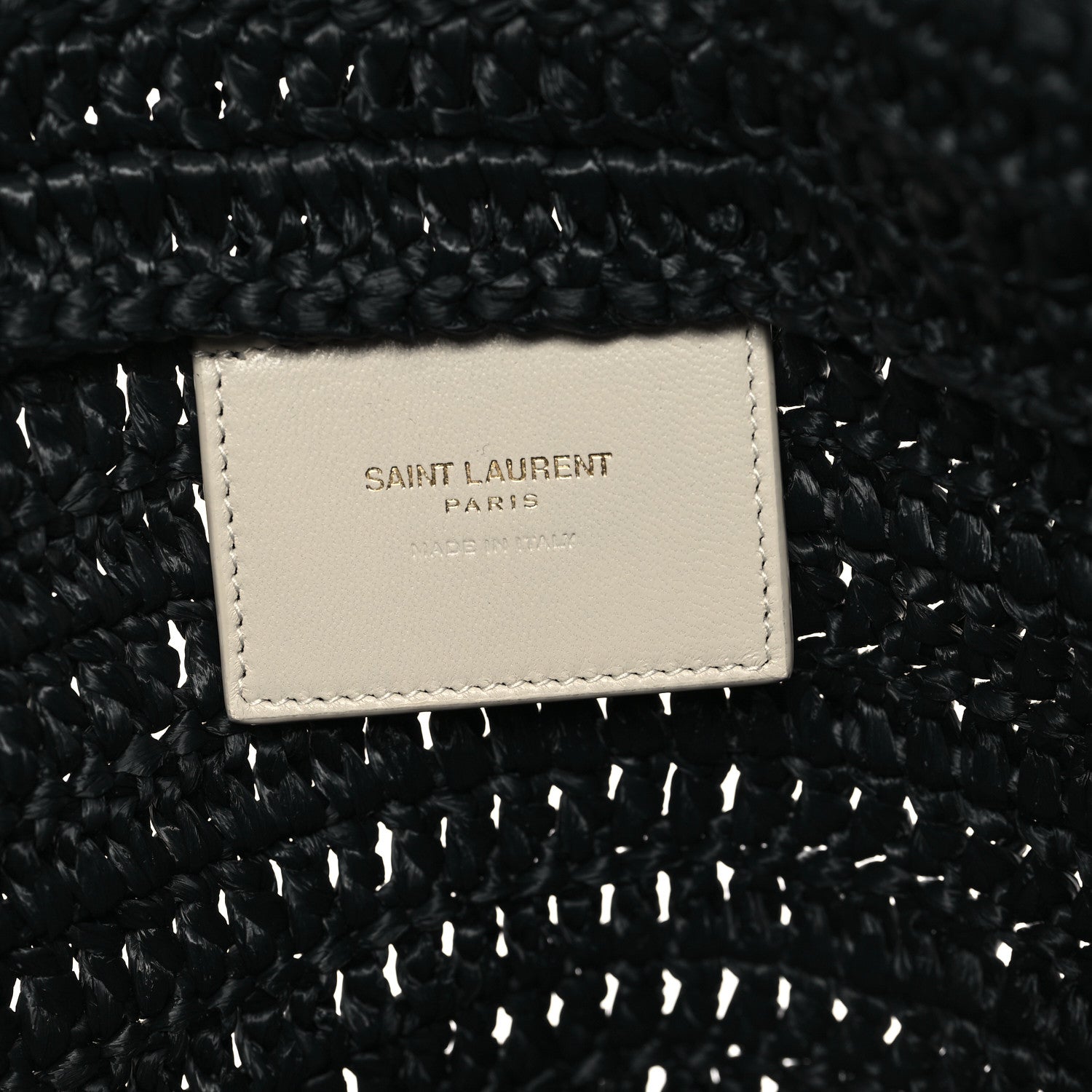 Saint Laurent Raffia Rive Gauche Tote Black 6 of 11
