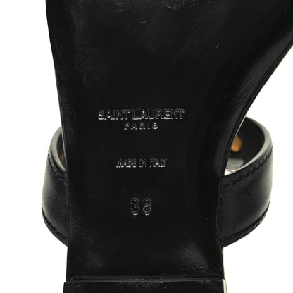 Saint Laurent Calfskin Chain Jota Maillon Sandals 36 Black 6 of 9