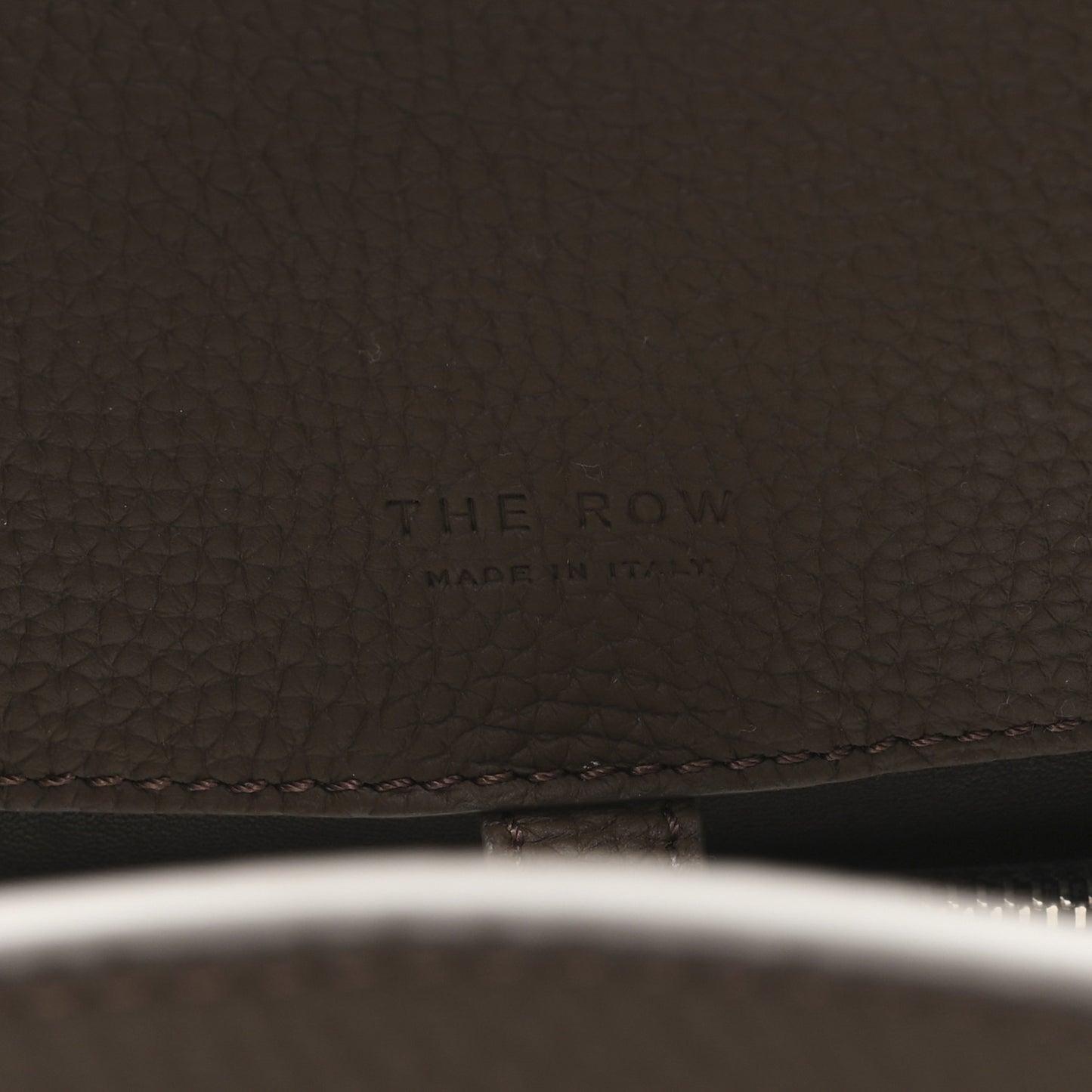 Matte Grained Calfskin Margaux Shoulder 12 Dark Olive