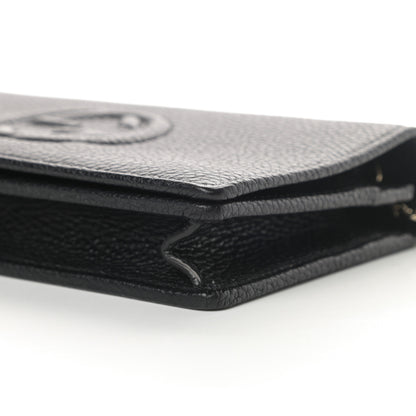 Gucci Pebbled Calfskin Soho Wallet on Chain Black 9 of 10