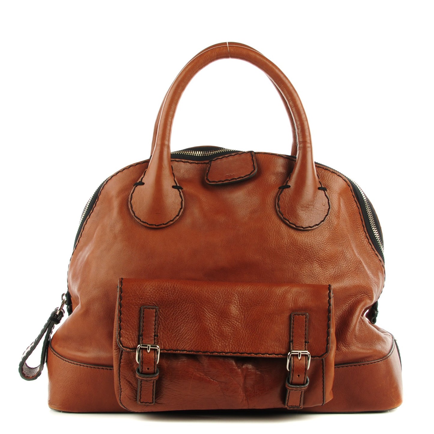 Calfskin Edith Dome Bowler Muscade