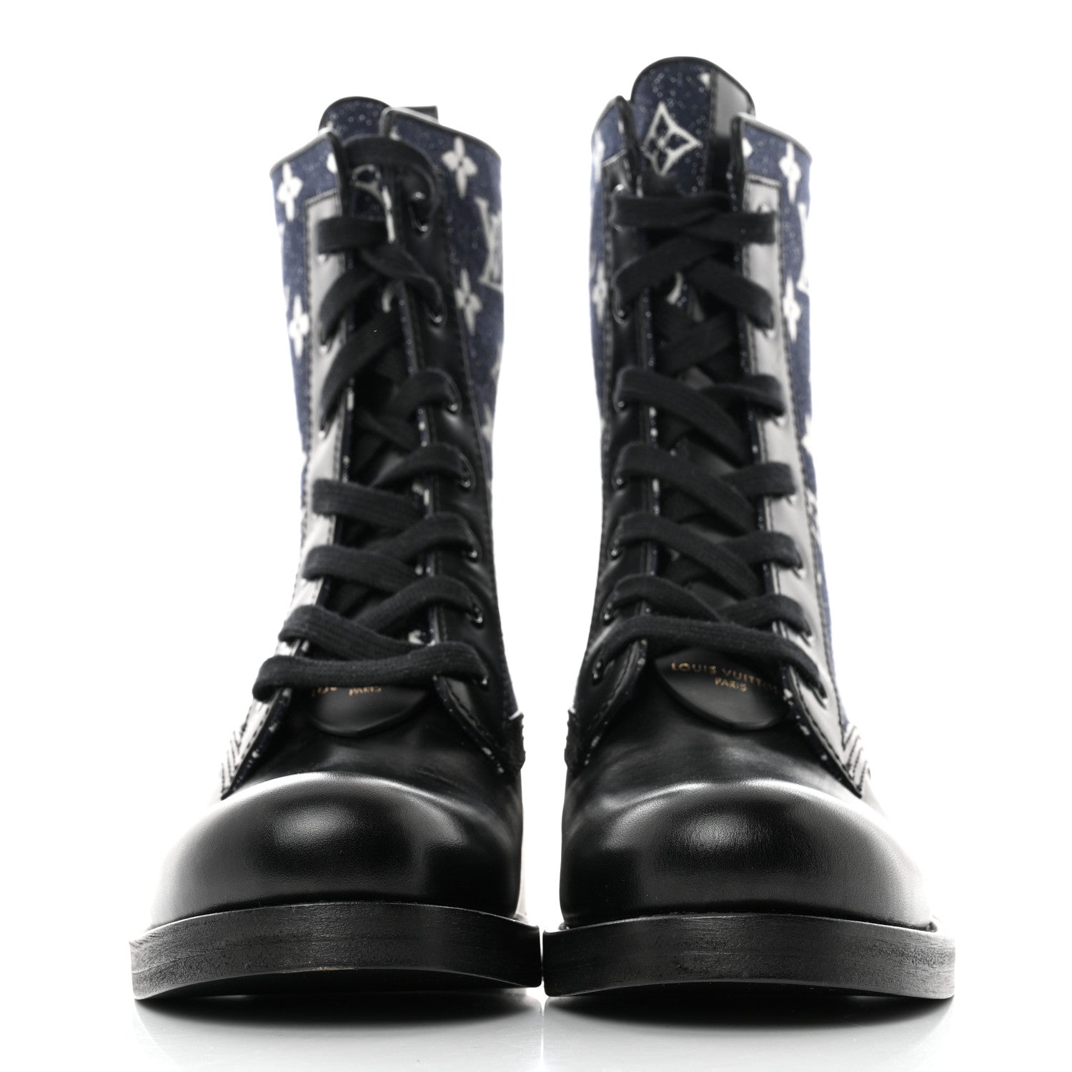 Louis Vuitton Denim Calfskin Metropolis Flat Ranger Boot 39 2 of 8