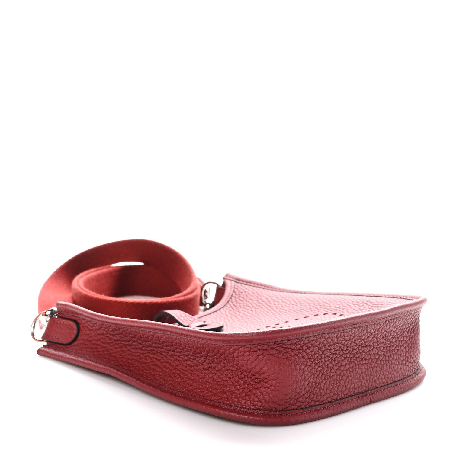 Hermes Taurillon Clemence Amazone Evelyne TPM Rouge H 4 of 11