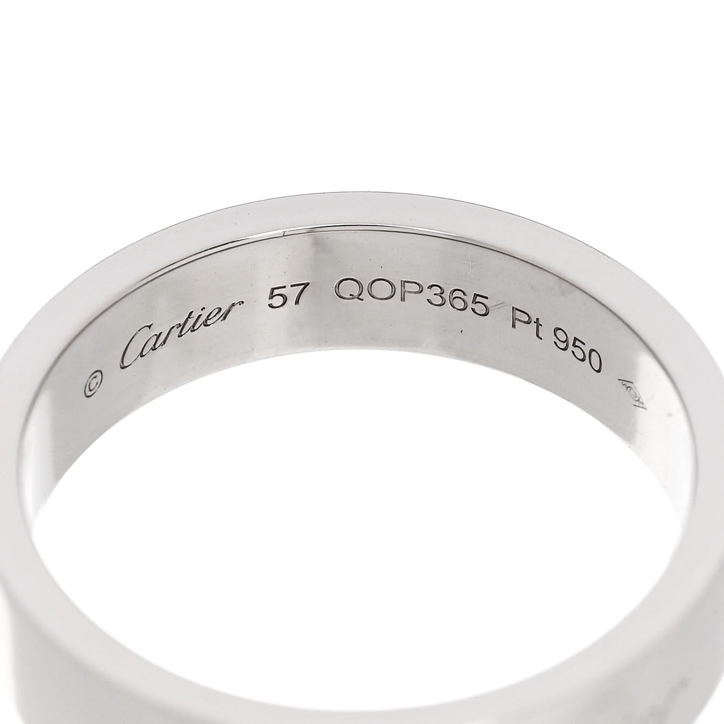 Platinum Diamond 5mm C De Cartier Wedding Band Ring 57 8