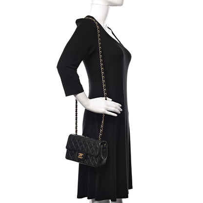 Chanel Lambskin Quilted Mini Rectangular Flap Black 2 of 11