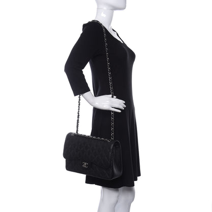Chanel Caviar Quilted Jumbo Double Flap Black 2 of 10