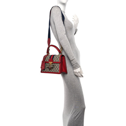 Gucci GG Supreme Monogram Small Queen Margaret Top Handle Bag Red 3 of 9