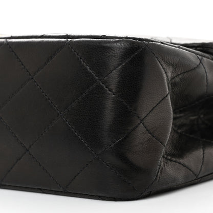 Chanel Lambskin Quilted Medium Double Flap Black 11 of 15
