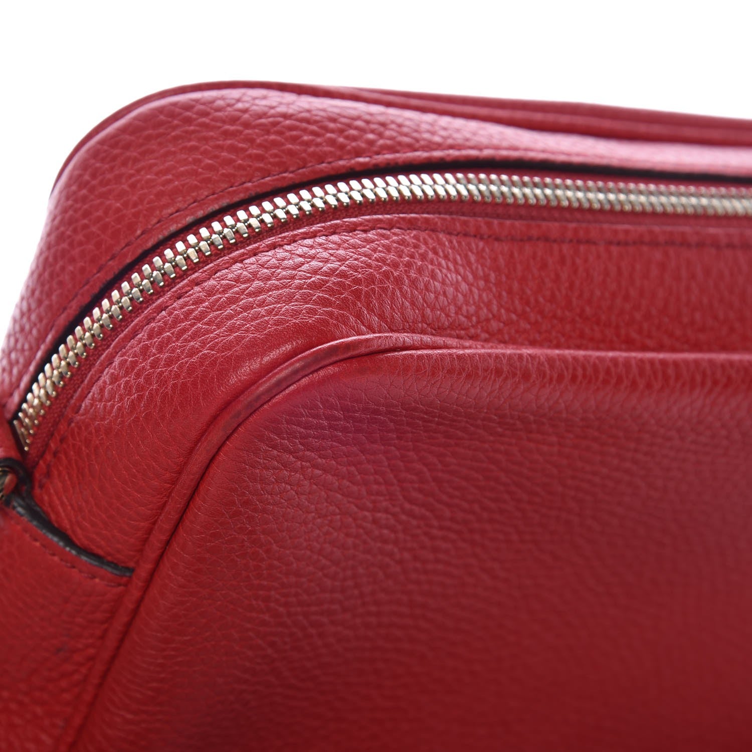 Gucci Pebbled Calfskin Small Soho Disco Bag Tabasco Red 10 of 16