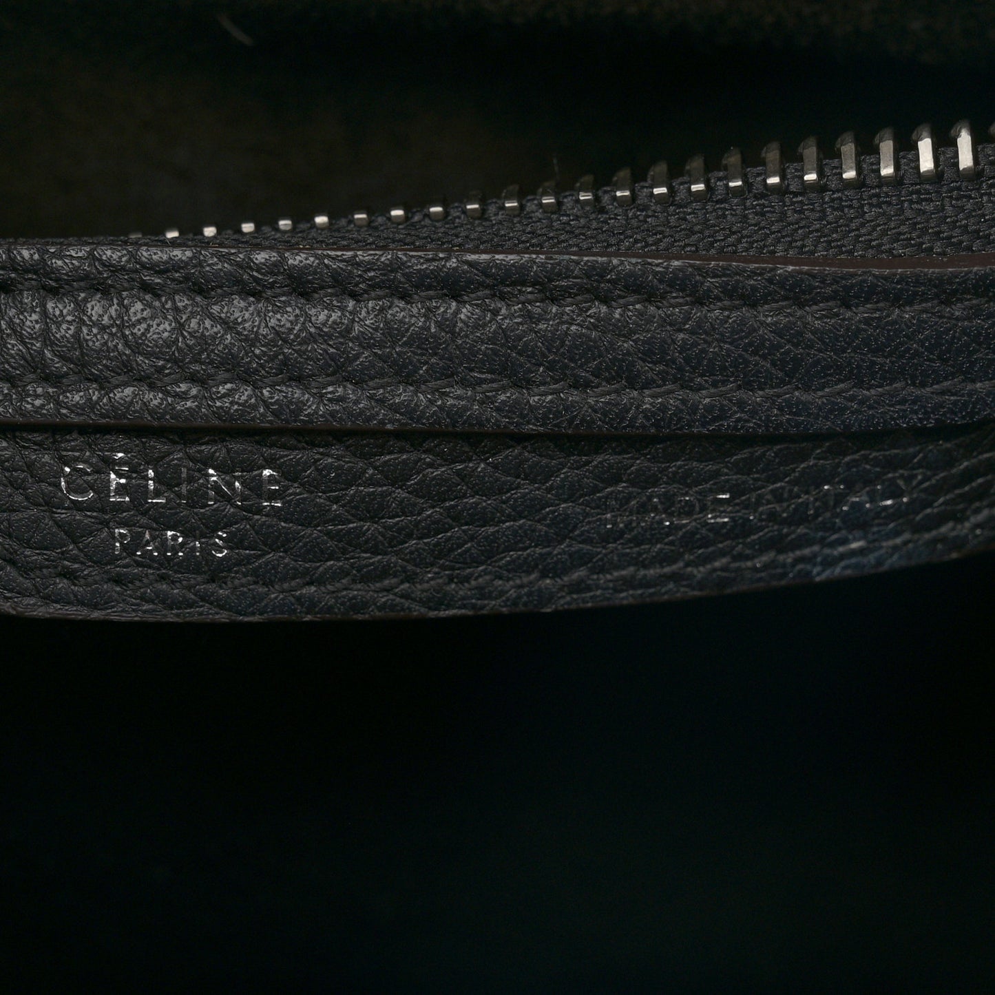 Drummed Calfskin Micro Luggage Black