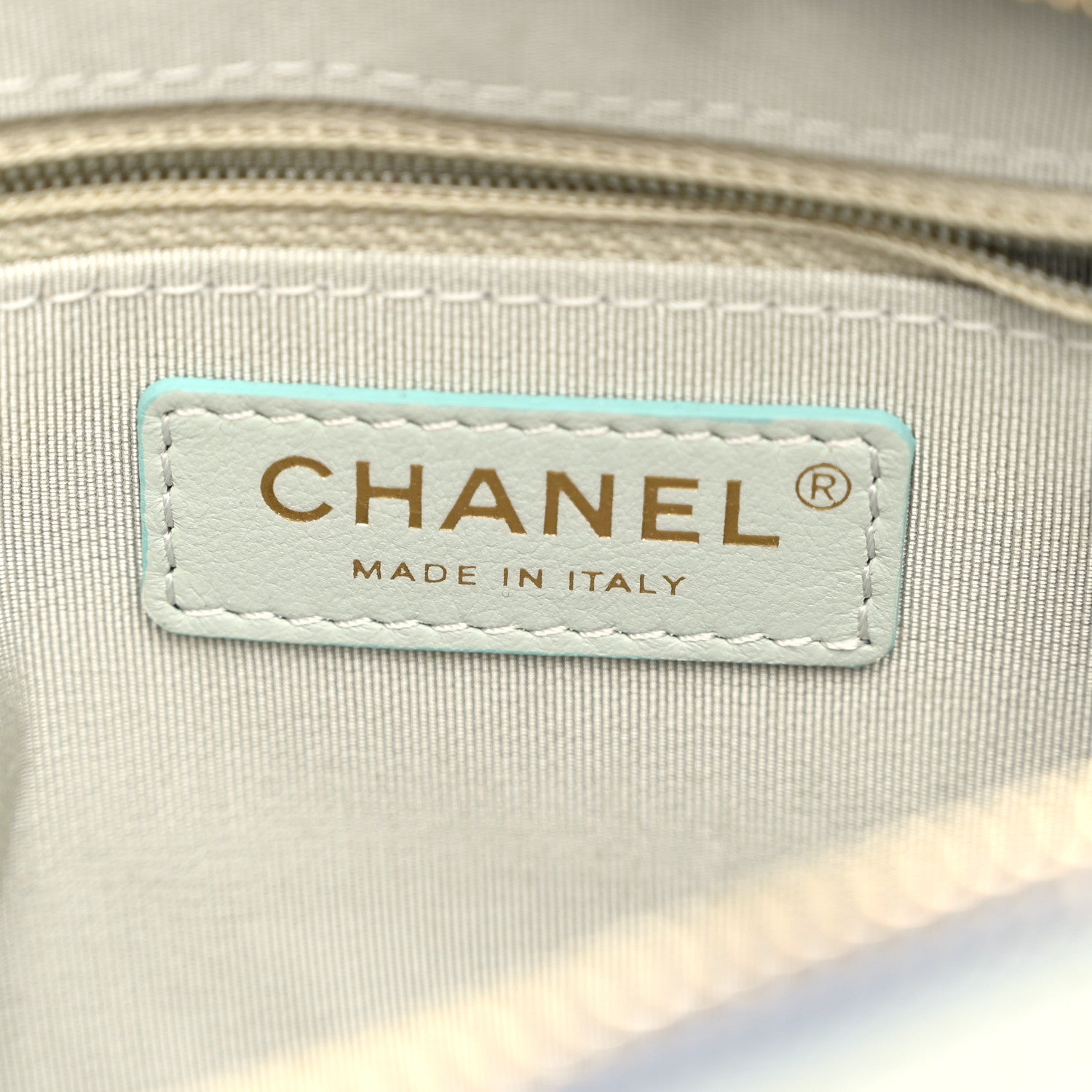 Chanel Goatskin Quilted Waist Bag Green Blue Pink 7 of 13
