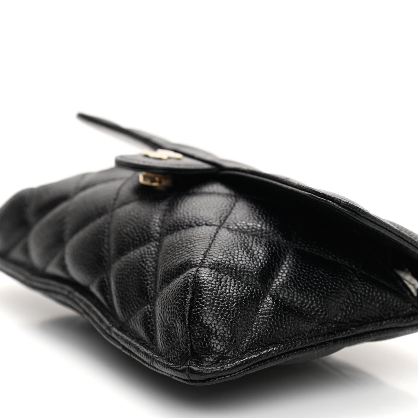 Jersey Fabric Quilted Foldable Tote With Chain Black Multicolor