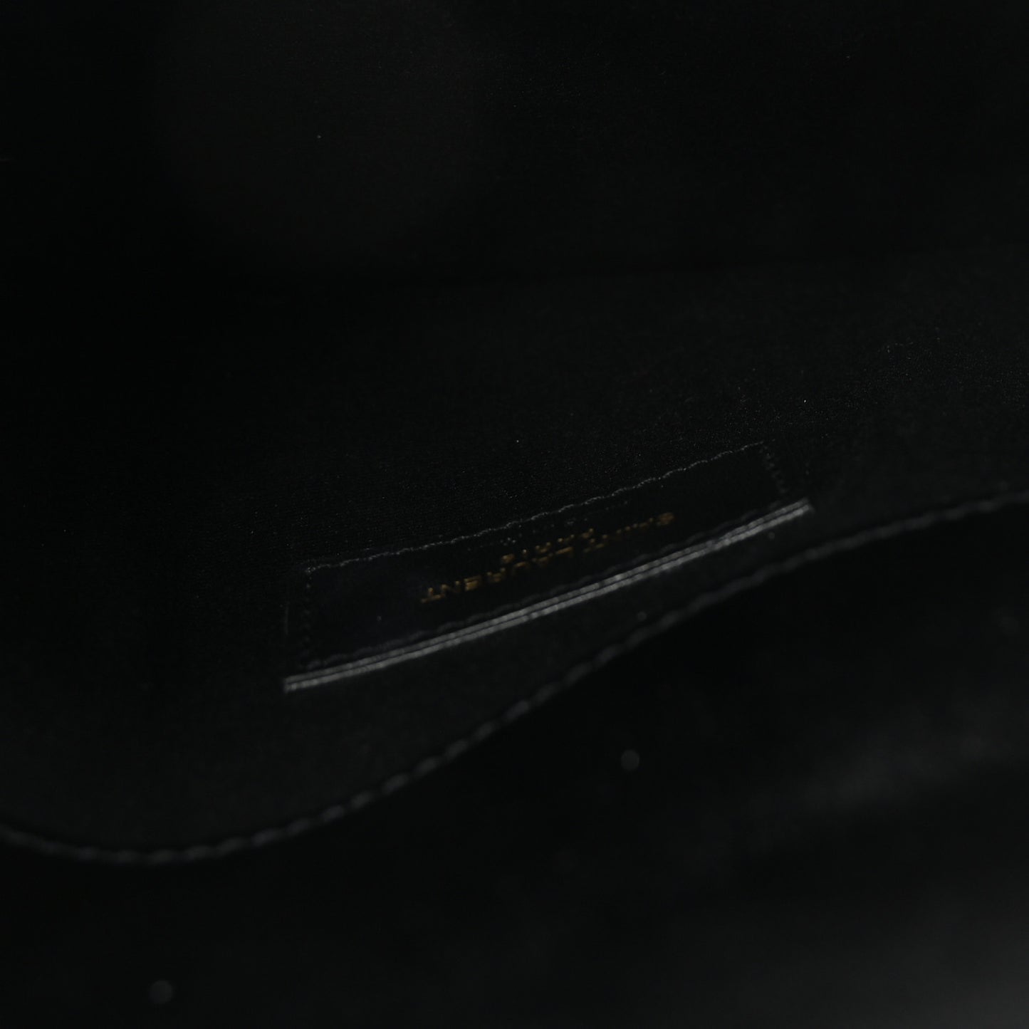 Smooth Shiny Calfskin Monogram Uptown Pouch Black