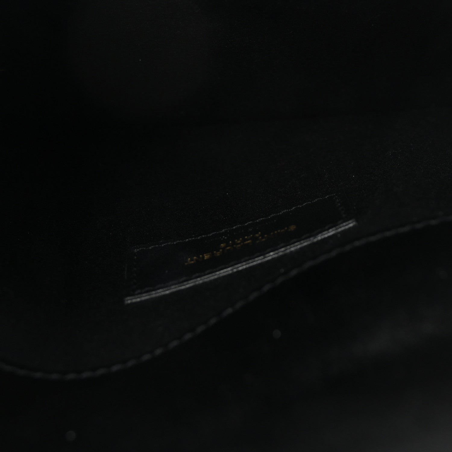 Saint Laurent Smooth Shiny Calfskin Monogram Uptown Pouch Black 5 of 7
