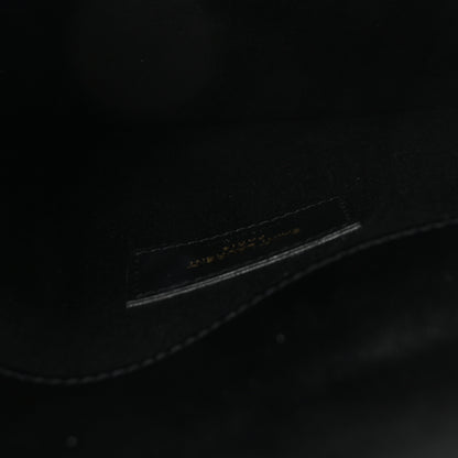 Saint Laurent Smooth Shiny Calfskin Monogram Uptown Pouch Black 5 of 7