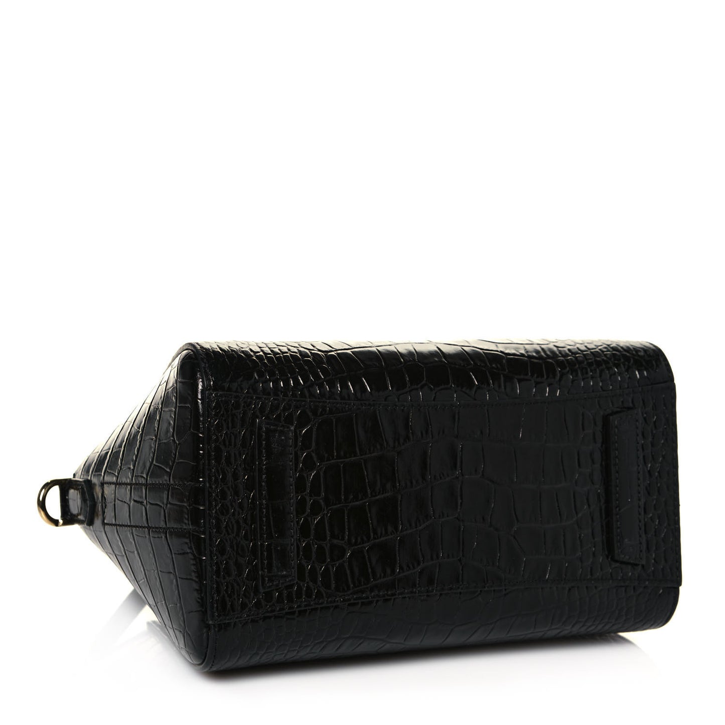 Calfskin Crocodile Embossed Mini Antigona Black